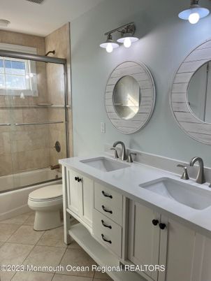 Bathroom, Dual Sink Vanities, Glass Shower, Interior