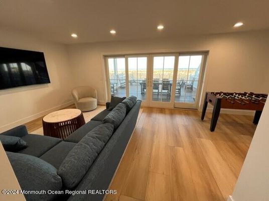 Game Room, Interior, Living room, Recessed Lighting, Wood Texture Flooring