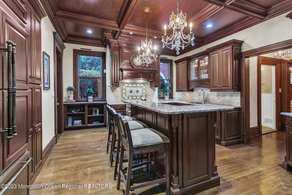 Chandelier, Interior, Recessed Lighting, Wooden Beams, Wooden Ceilings, Wood Texture Flooring