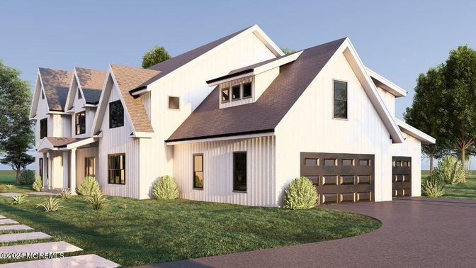 Attached, Exterior, Facade, Farmhouse