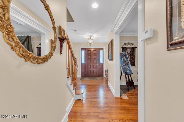 Chandelier, Interior, Recessed Lighting, Wood Texture Flooring