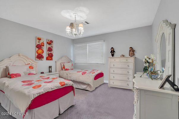 Bedroom, Chandelier, Interior