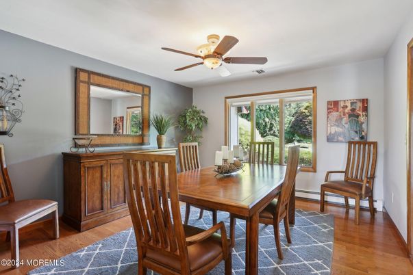 Dining room, Interior, Wood Texture Flooring