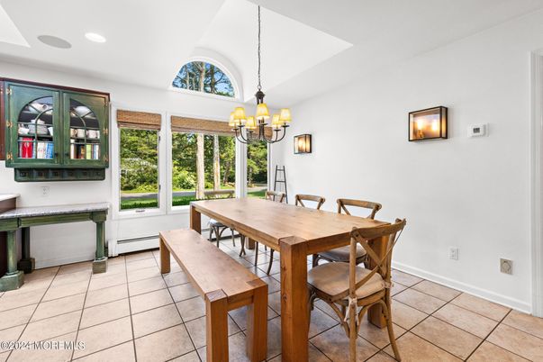 Chandelier, Dining room, Interior, Recessed Lighting