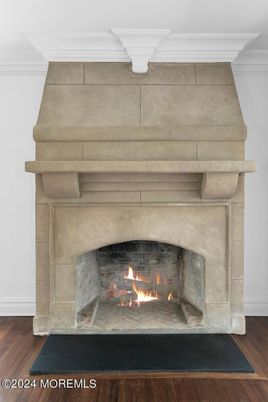 Fireplace, Interior, Wood Texture Flooring