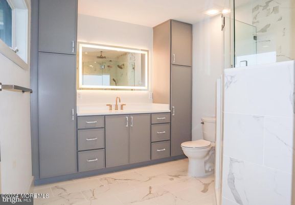 Bathroom, Glass Shower, Interior, Marble, Marble Walls