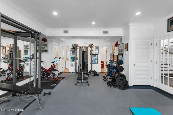 Fitness Equipment, Gym, Interior, Recessed Lighting