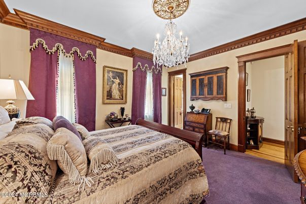 Bedroom, Chandelier, Interior