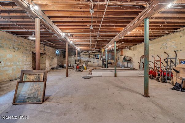 Interior, Stone Walls, Wooden Beams