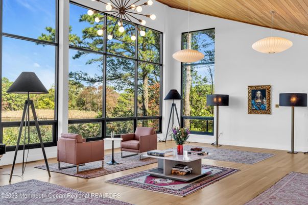 Interior, Living room, Pendant Lights, Wooden Ceilings, Wood Texture Flooring