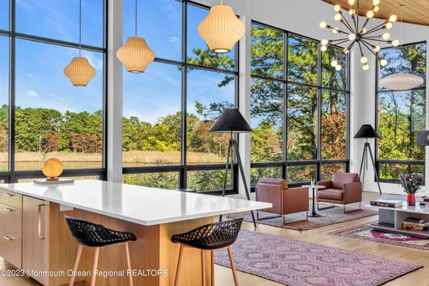 Interior, Pendant Lights, Wood Texture Flooring