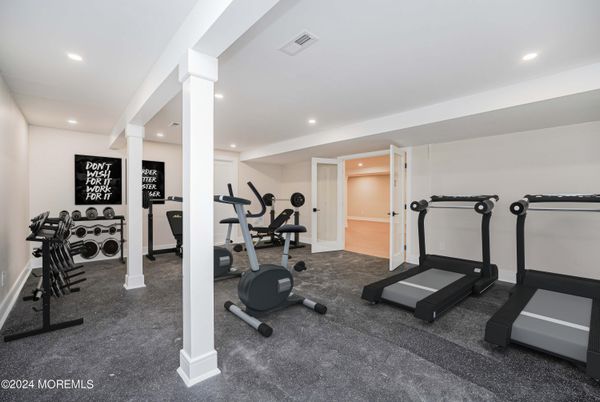 Fitness Equipment, Gym, Interior, Recessed Lighting