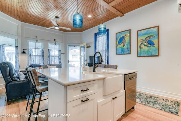 Interior, Kitchen, Recessed Lighting, Wooden Beams, Wooden Ceilings, Wood Texture Flooring