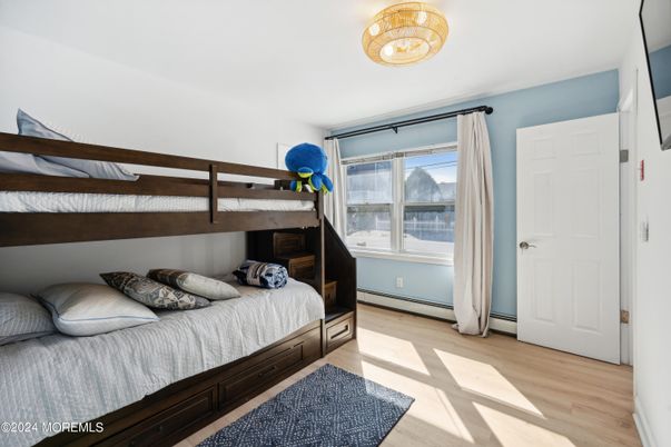 Bedroom, Fireplace, Interior, Wood Texture Flooring