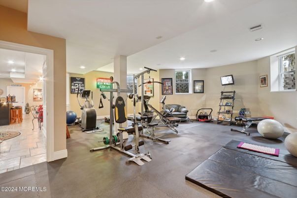 Fitness Equipment, Gym, Interior, Recessed Lighting