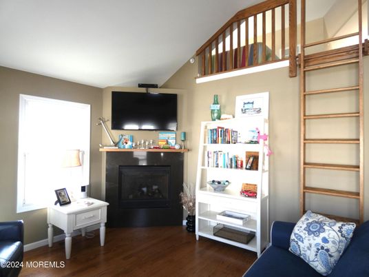 Fireplace, Interior, Wood Texture Flooring