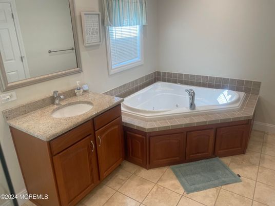 Bathroom, Dual Sink Vanities, Interior, Tile Countertops