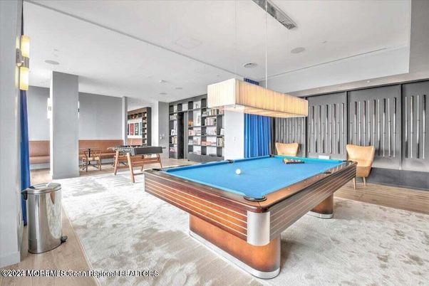 Billiard Table, Game Room, Interior, Pendant Lights, Recessed Lighting