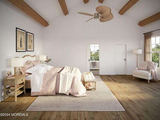 Bedroom, Interior, Wooden Beams, Wood Texture Flooring