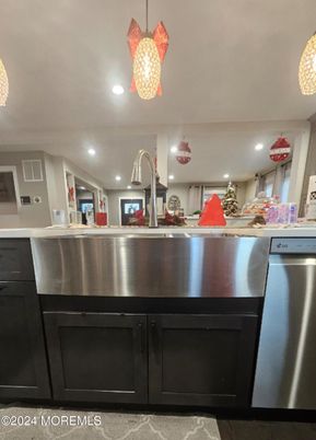 Interior, Kitchen, Pendant Lights, Recessed Lighting, Stainless Steel Appliances