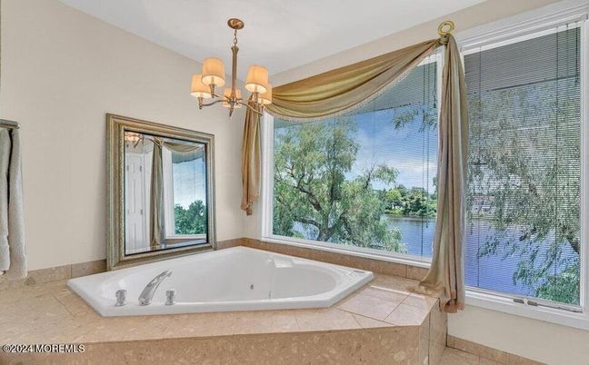 Bathroom, Chandelier, Interior