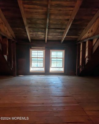 Empty room, Interior, Wooden Beams, Wooden Ceilings, Wood Texture Flooring, Wooden Walls