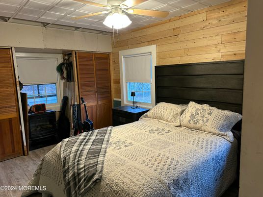 Bedroom, Interior, Wood Texture Flooring, Wooden Walls