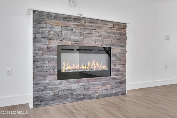 Fireplace, Interior, Stone Walls, Wood Texture Flooring