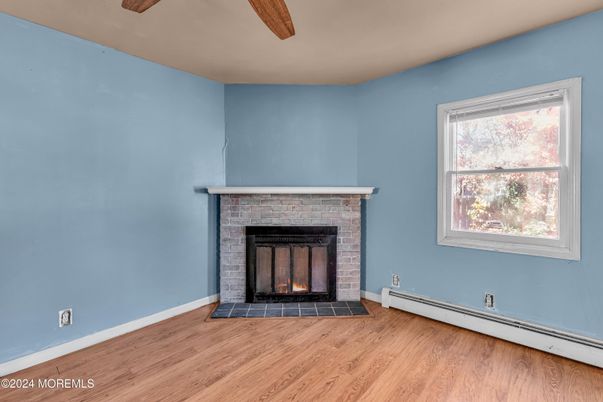 Empty room, Fireplace, Interior, Wood Texture Flooring