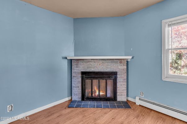 Empty room, Fireplace, Interior, Wood Texture Flooring