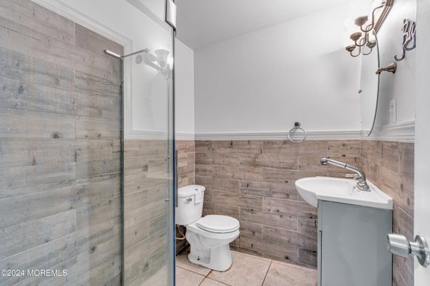 Bathroom, Glass Shower, Interior, Wooden Walls