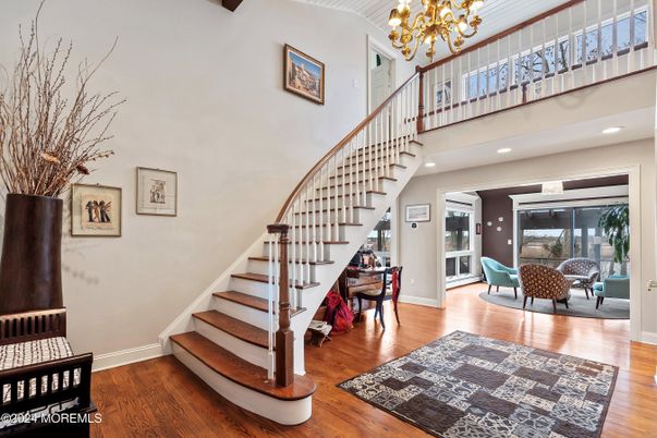 Chandelier, Interior, Recessed Lighting, Wood Texture Flooring