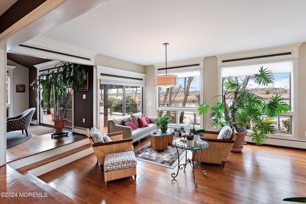 Interior, Living room, Pendant Lights, Wood Texture Flooring