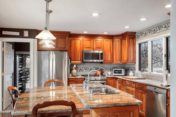 Interior, Kitchen, Pendant Lights, Recessed Lighting, Stainless Steel Appliances