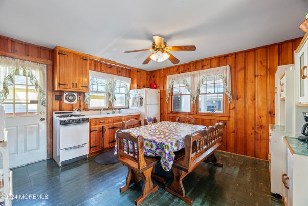 Dining room, Interior, Kitchen, Wood Texture Flooring, Wooden Walls