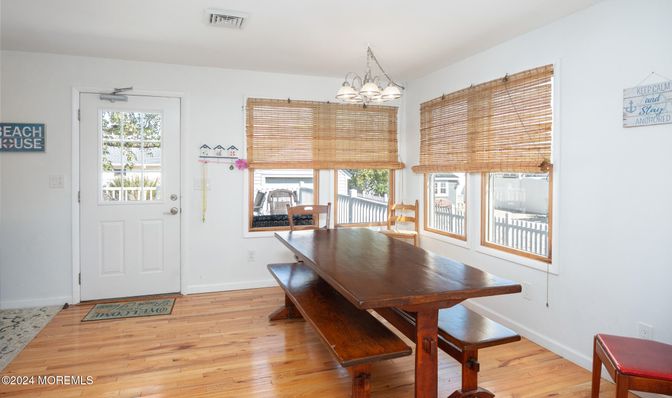 Chandelier, Dining room, Interior, Wood Texture Flooring