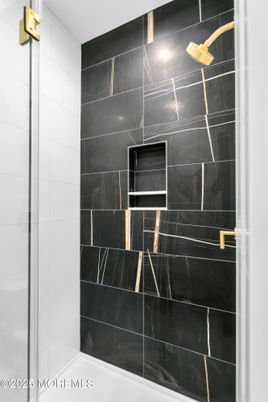 Bathroom, Glass Shower, Interior, Marble Walls