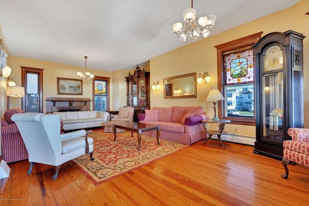 Chandelier, Interior, Living room, Wood Texture Flooring