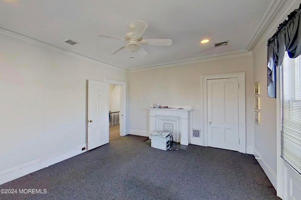 Empty room, Fireplace, Interior, Recessed Lighting
