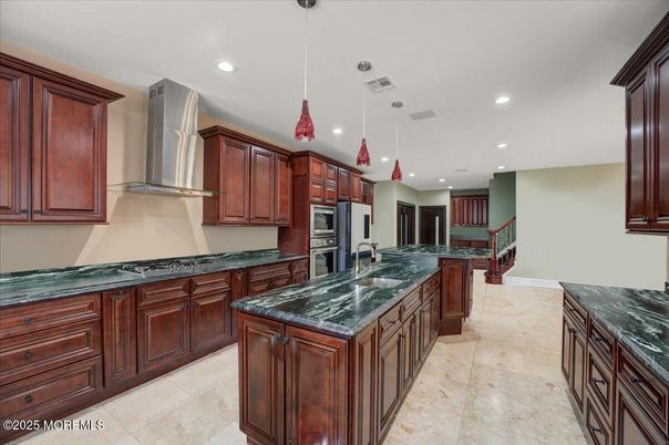 Interior, Kitchen, Pendant Lights, Recessed Lighting, Stainless Steel Appliances