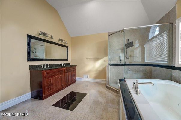 Bathroom, Dual Sink Vanities, Glass Shower, Interior