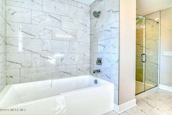 Bathroom, Glass Shower, Interior, Marble Walls