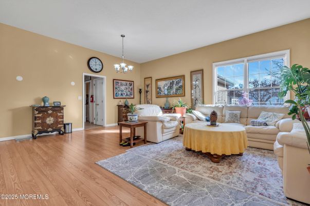 Chandelier, Interior, Living room, Wood Texture Flooring