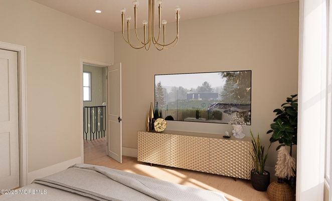 Chandelier, Interior, Recessed Lighting, Wood Texture Flooring