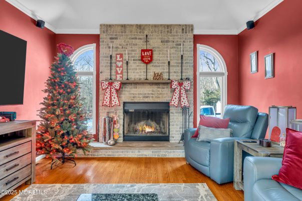 Fireplace, Interior, Stone Walls, Wood Texture Flooring