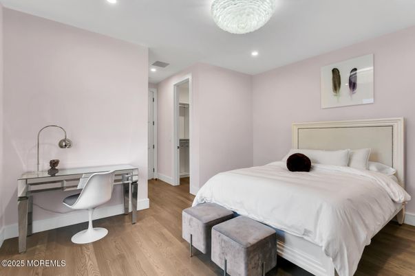 Bedroom, Home Office, Interior, Recessed Lighting, Wood Texture Flooring