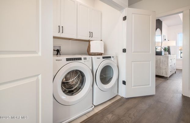 Interior, Washer, Wood Texture Flooring