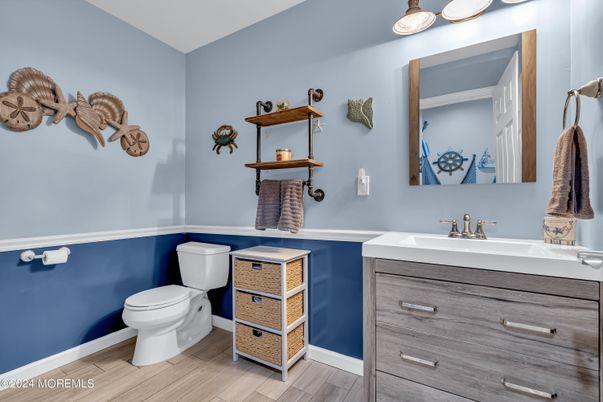 Bathroom, Interior, Wood Texture Flooring