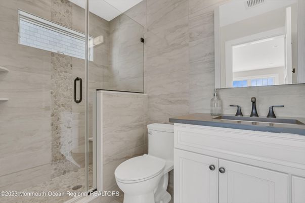Bathroom, Glass Shower, Interior, Marble Walls