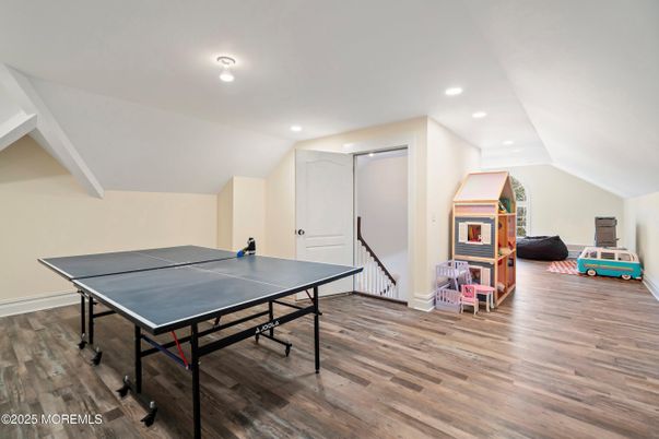 Game Room, Interior, Recessed Lighting, Wood Texture Flooring